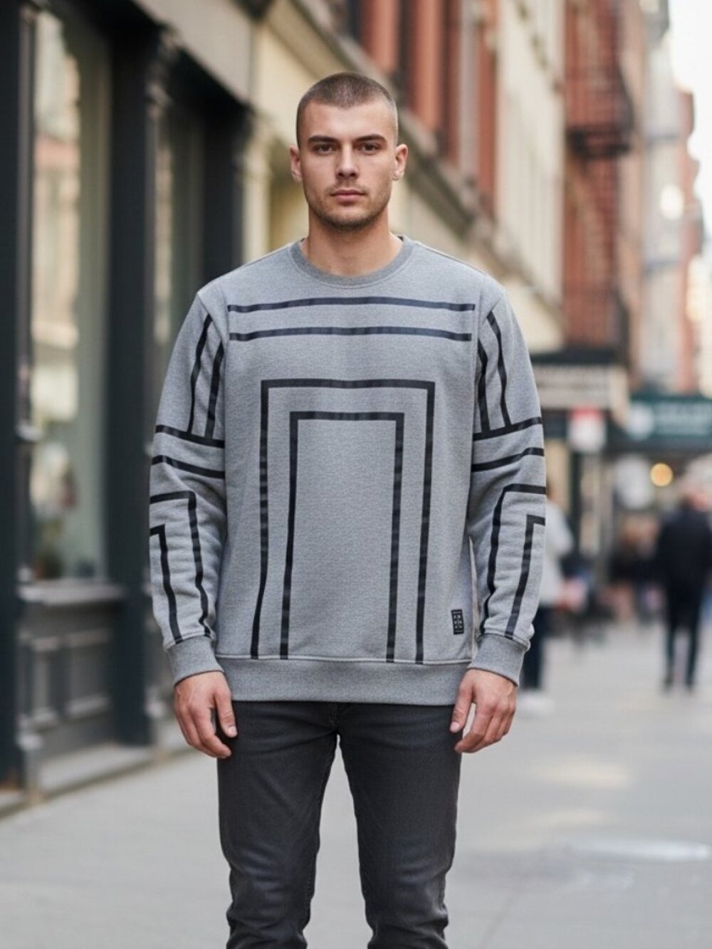Punk Royal Graphic Sweatshirt XL Gray Crewneck Long Sleeve